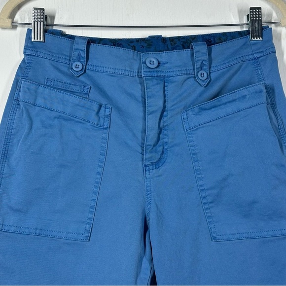 Sundance Pants Women's 2 Blue Barrel Cotton Classic‎ Coastal Nautical Preppy - Picture 5 of 7
